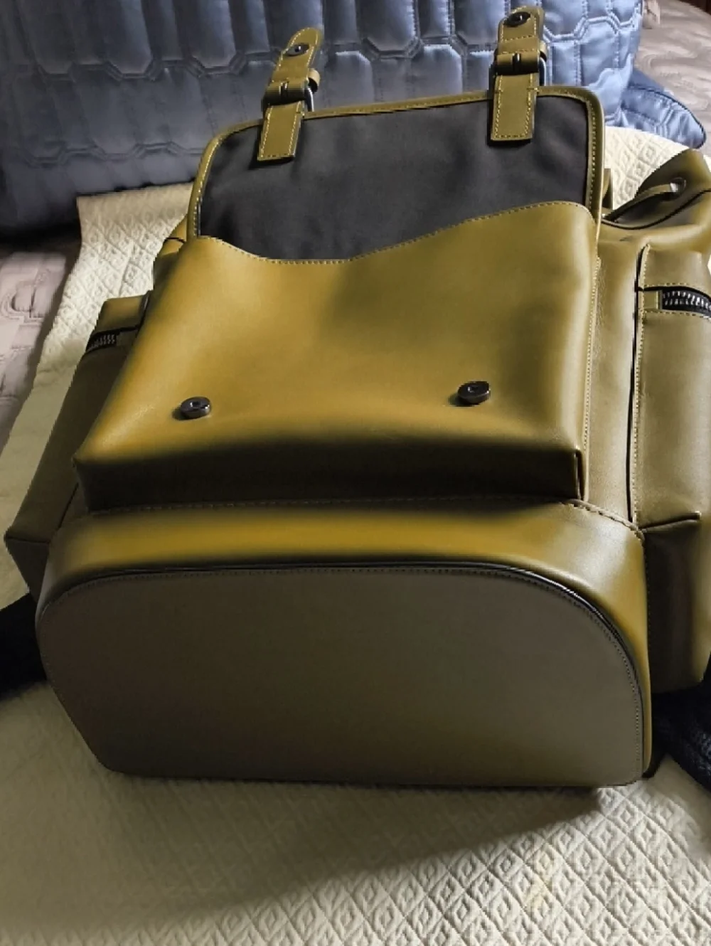 Coach Sprint Backpack smooth leather/Gunmetal/Green